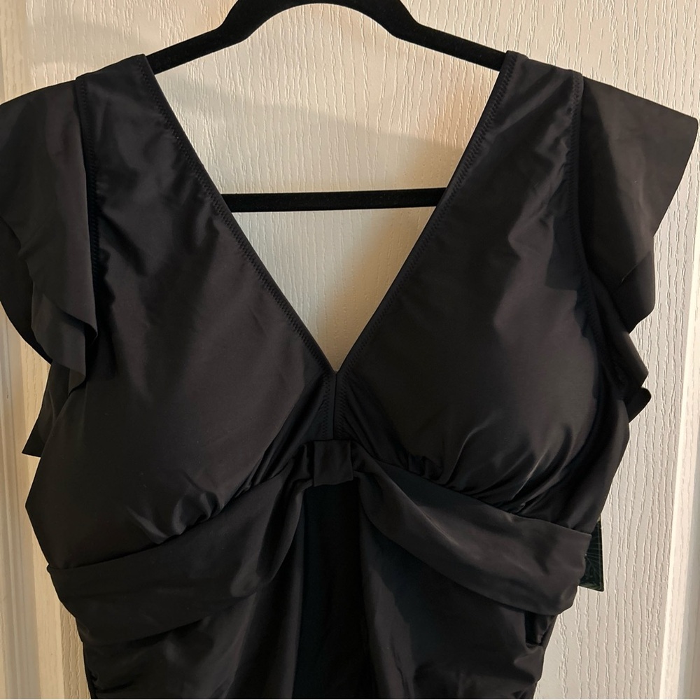 Blooming-Jelly-Swimsuit-Slimming-Swimwear Black One Piece Flattering! 3XL NEW - Picture 3 of 6